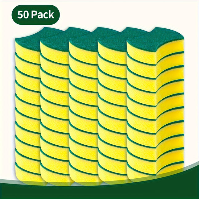Lot de 50 éponges de nettoyage double face