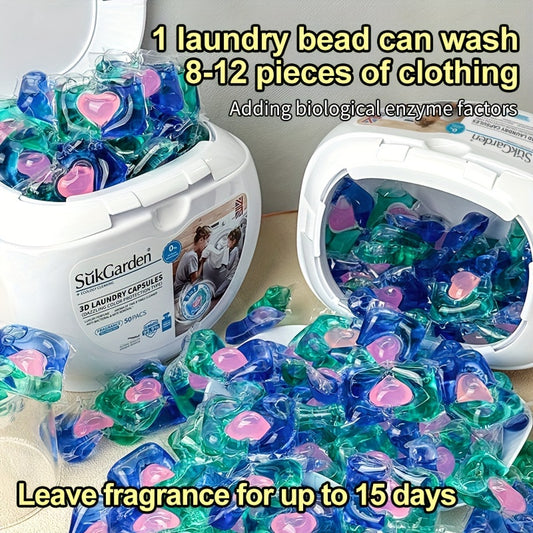 50 capsules de lessive 3 en 1 haute efficacité - Adoucissant - E-menage