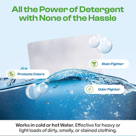 Lessive en feuilles HAPPY HOUR, pack économique jusqu'à 120 lavages - E-menage