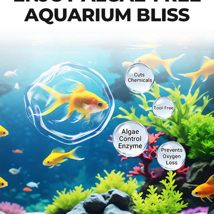 Nettoyant pour eau d’aquarium – 100 ml | Clarifiant puissant anti-algues | Purificateur d’eau pour poissons – Élimine boues, taches et impuretés | Agent d’entretien écologique pour aquarium propre