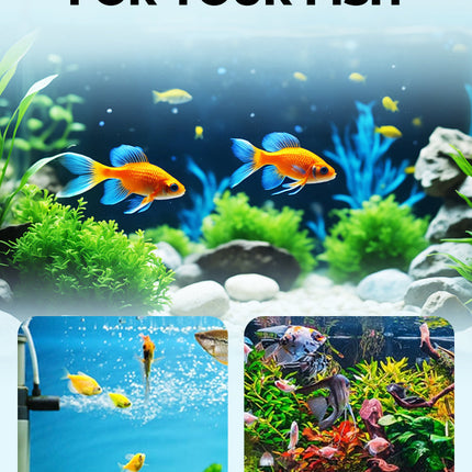 Nettoyant pour eau d’aquarium – 100 ml | Clarifiant puissant anti-algues | Purificateur d’eau pour poissons – Élimine boues, taches et impuretés | Agent d’entretien écologique pour aquarium propre