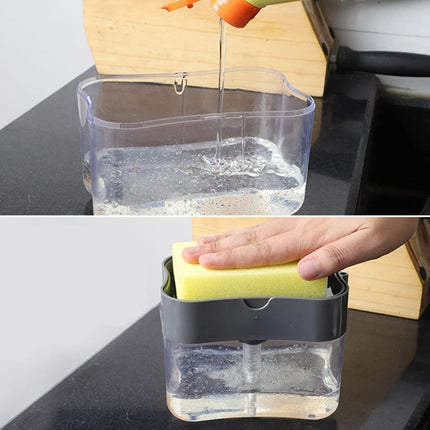 Distributeur de détergent en plastique ABS transparent (1/2/3 unités) - E-menage