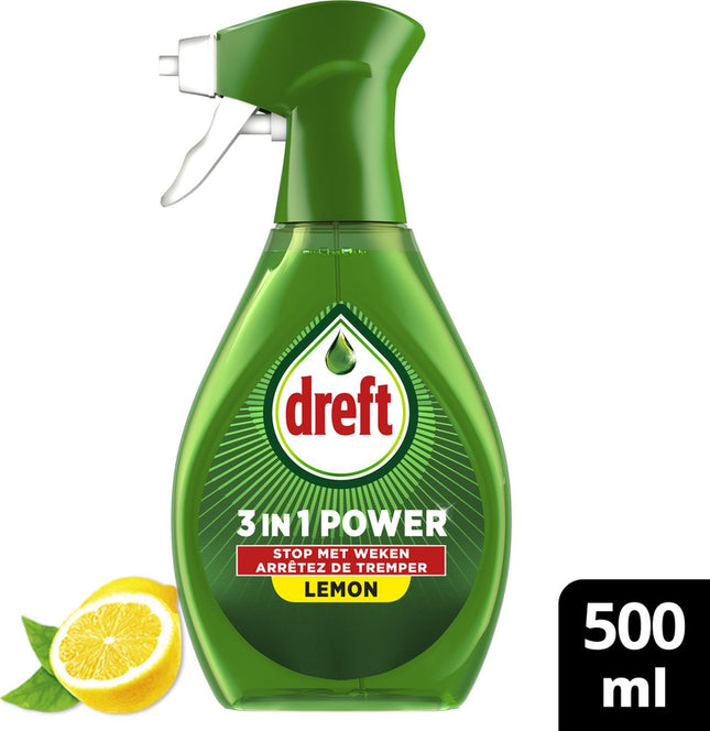 Dreft 3in1 Power Spray Stop Soaking - Spray de prétraitement, dégraissant -pack de 10 - E-menage