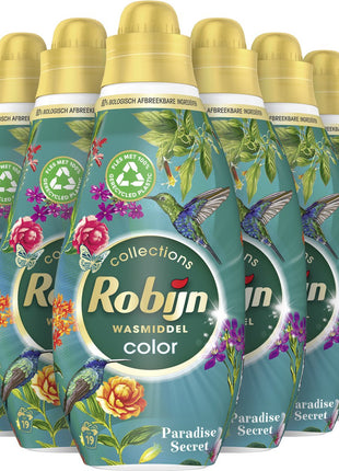 Robijn Klein & Powering Collections - Détergent liquide Secret Color Paradise - Pack de 6 - E-menage