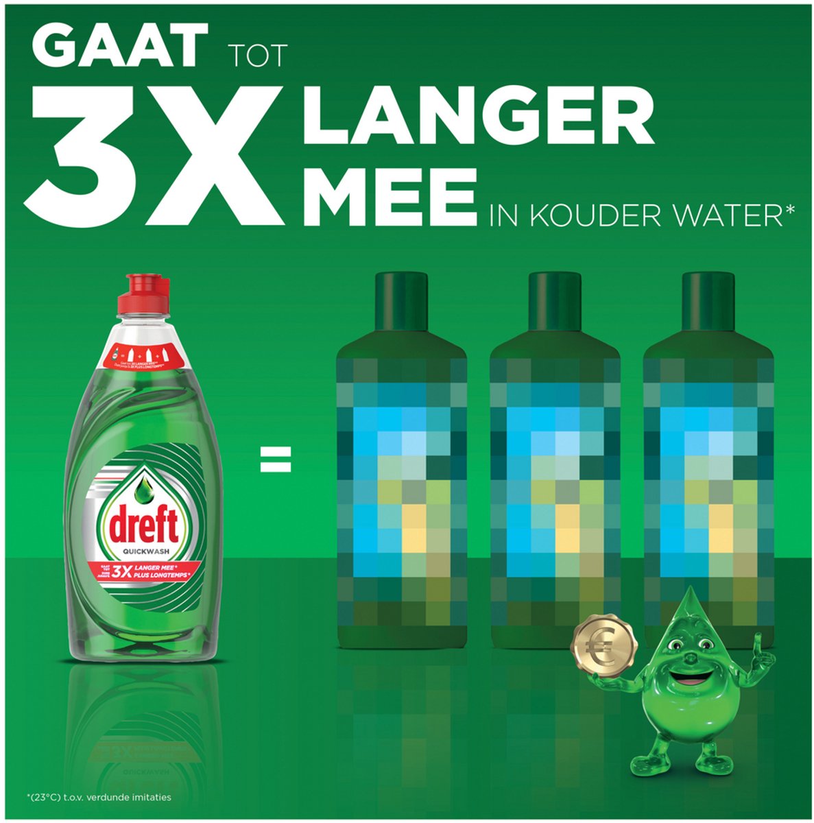 Dreft Platinum -Quickwash -Original -Lessive Liquide - 10 x 350 ml - Pack de 10 - E-menage