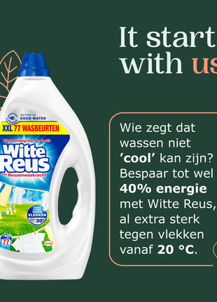 Witte Reus Gel - Lessive Liquide - Pack de - Vrac - 100 Lavages - E-menage