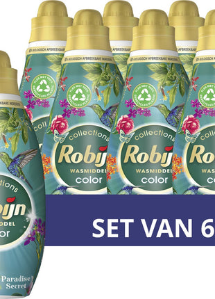 Robijn Klein & Powering Collections - Détergent liquide Secret Color Paradise - Pack de 6 - E-menage