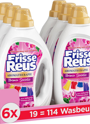Fresh Reus Gel Orchidée - Lessive Liquide - Pack Économique de 6 - E-menage