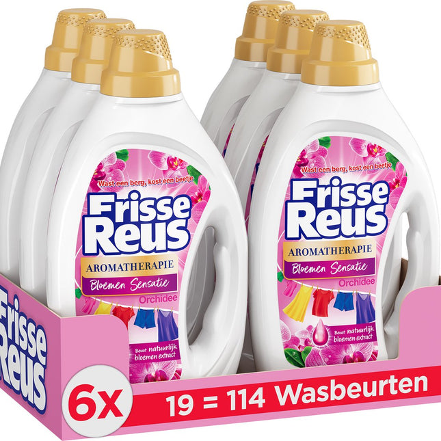 Fresh Reus Gel Orchidée - Lessive Liquide - Pack Économique de 6 - E-menage