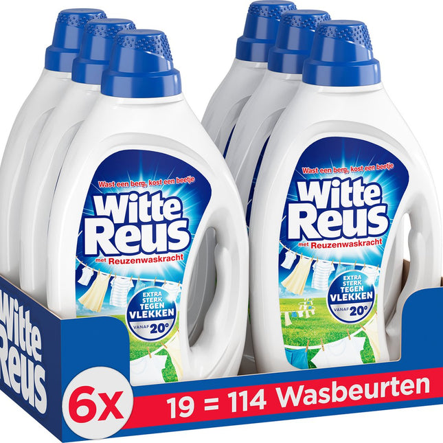 Witte Reus Gel - Lessive Liquide - Pack de - Vrac - 100 Lavages - E-menage