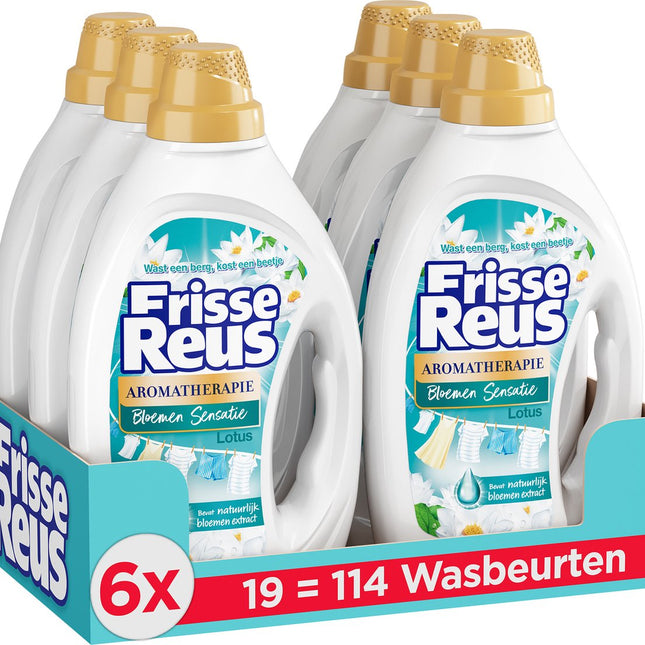 Fresh Reus Gel Lotus - Lessive Liquide - Pack Économique de 6 - E-menage