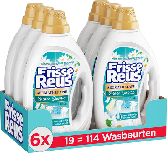 Fresh Reus Gel Lotus - Lessive Liquide - Pack Économique de 6 - E-menage
