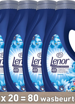 Lessive liquide Lenor Brise Marine - 4 x 20 lavages - Pack de 4 - E-menage
