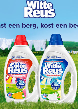 Witte Reus Gel - Lessive Liquide - Pack de - Vrac - 100 Lavages - E-menage