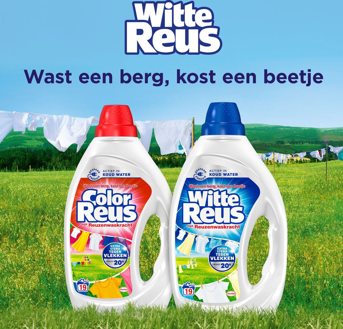 Witte Reus Gel - Lessive Liquide - Pack de - Vrac - 100 Lavages - E-menage