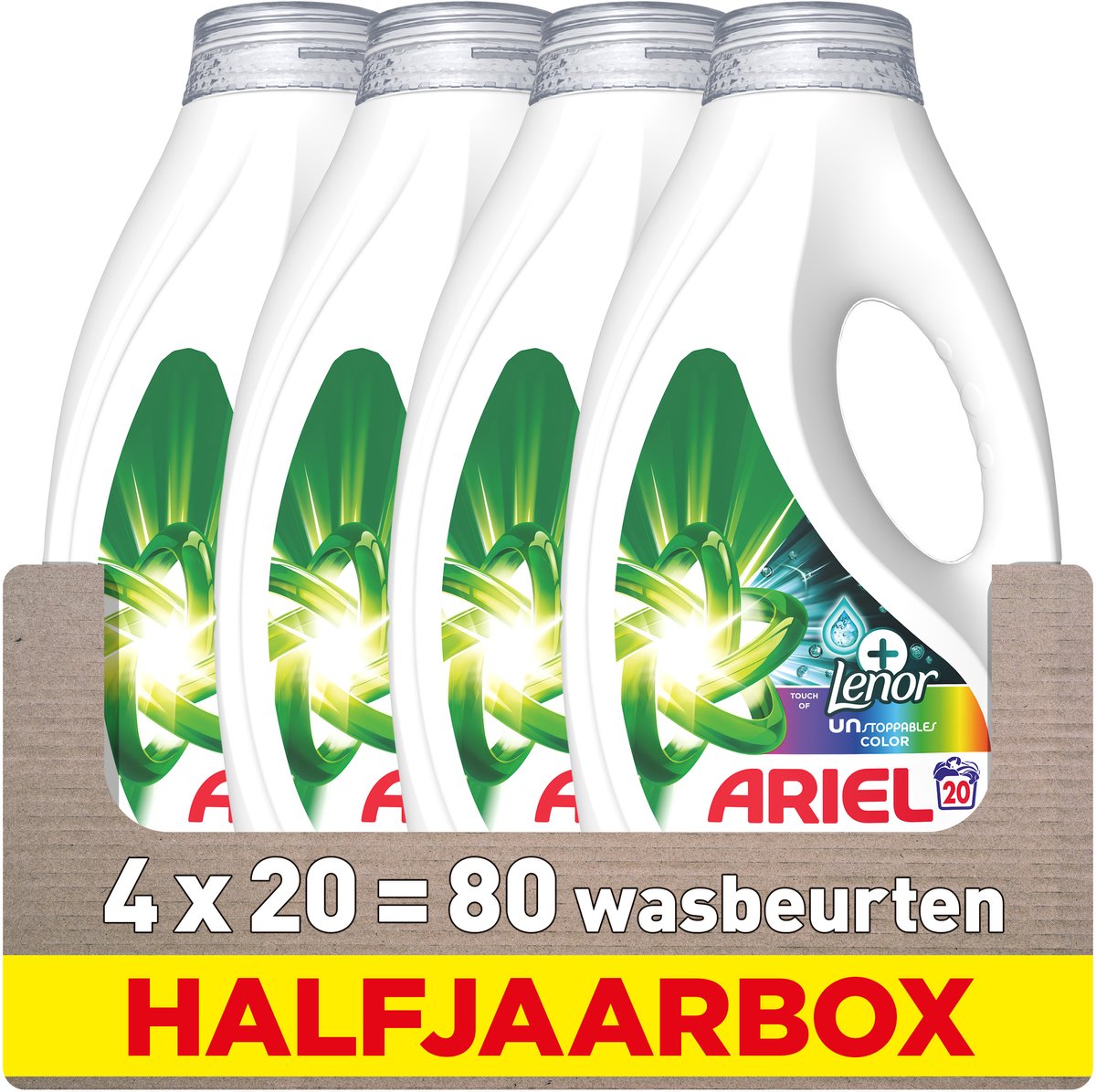 Ariel Lessive Liquide - Pack de 4 - 20 Lavages chacun - E-menage