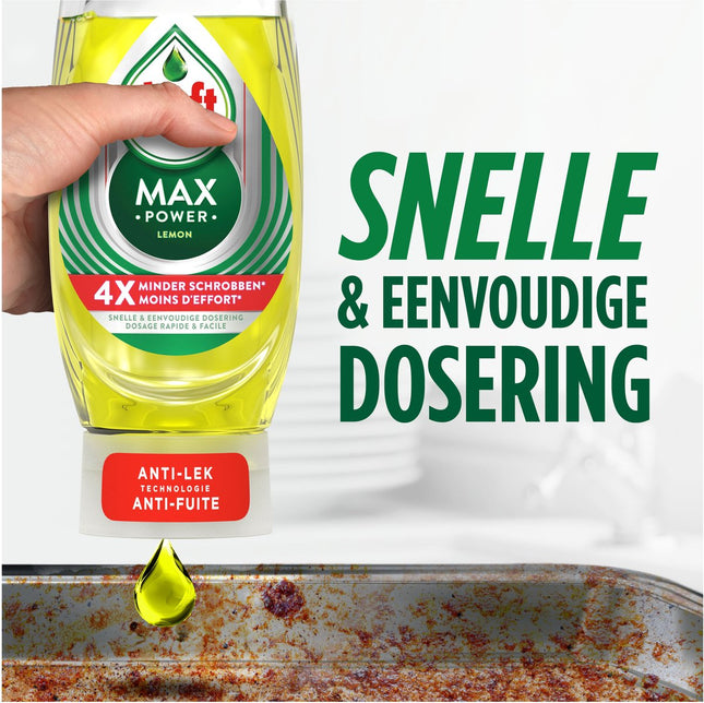 Liquide Vaisselle Dreft MaxPower Citron Liquide -  8x 450ML - Pack de 8