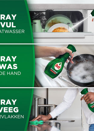 Dreft 3in1 Power Spray Refill Stop Soaking - prétraitement, dégraissant pour vaisselle et Cuisine - Pack de 10 - E-menage