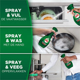 Dreft 3in1 Power Spray Refill Stop Soaking - prétraitement, dégraissant pour vaisselle et Cuisine - Pack de 10 - E-menage