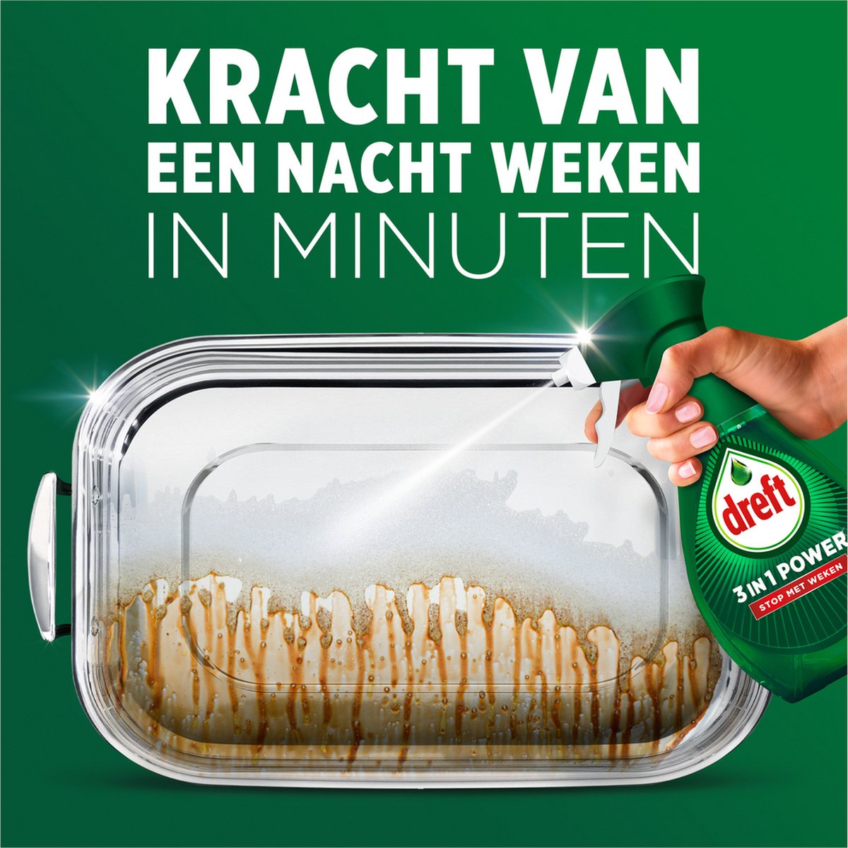 Dreft 3in1 Power Spray Refill Stop Soaking - prétraitement, dégraissant pour vaisselle et Cuisine - Pack de 10 - E-menage