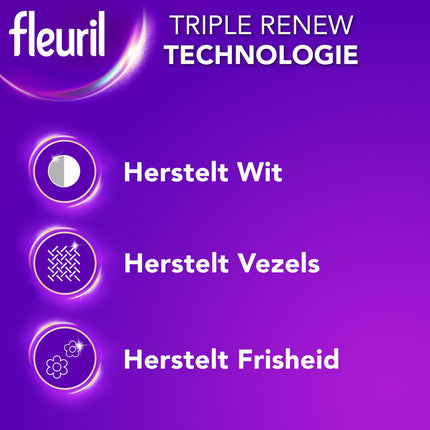Fleuril Renew Wit- Détergent liquide - Lessive Witte - 51 lavages - E-menage