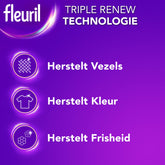 Fleuril Renew Zwart - Détergent liquide - Pack économique de 4 - E-menage