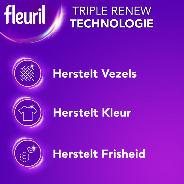 Fleuril Renew Zwart - Détergent liquide - Pack économique de 4 - E-menage