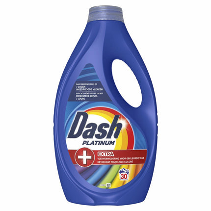 Lessive liquide Dash Platinum + Détachant Extra pour linge coloré- Pack de 4 - E-menage