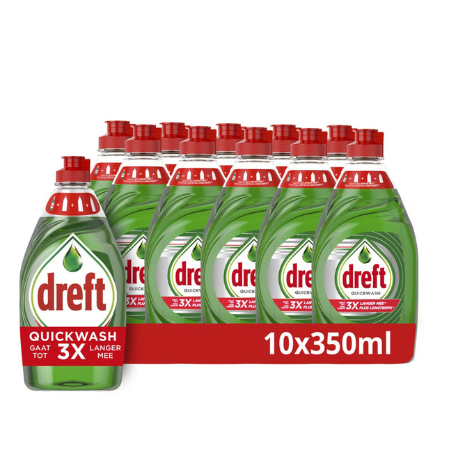Dreft Platinum -Quickwash -Original -Lessive Liquide - 10 x 350 ml - Pack de 10 - E-menage