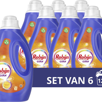 Robijn Color Lessive Liquide - Pack économique de 6 - E-menage