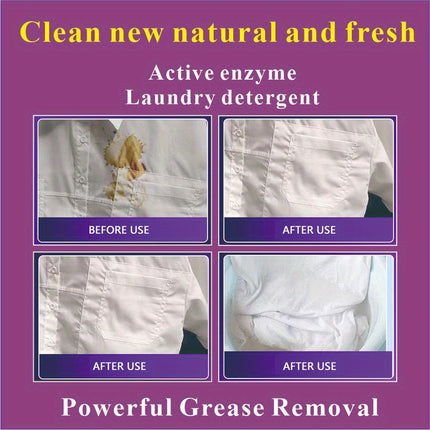 Lessive enzymatique active, détachant pour vêtements, anti-graisse et antirouille - E-menage
