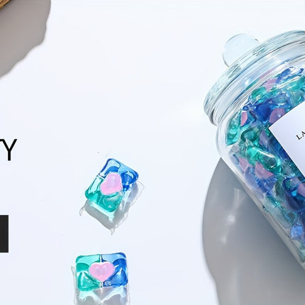 4-Pack Airtight Glass Storage Jars with Lids, Labels & Spoons - Half Gallon (64oz/1829ml), Dishwasher Safe & Space-Saving Organizer for Laundry Detergent, Pods, Beads, Bathroom, Pantry - Clear Containers with Measurement Icon