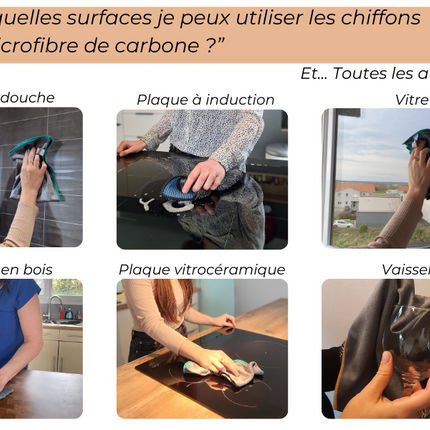 lot de 5 chiffons de nettoyage professionnels en microfibre