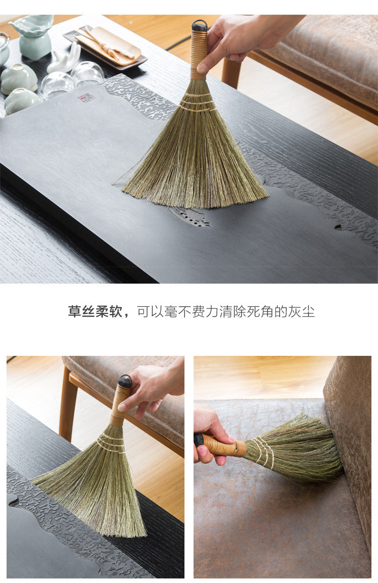 Wood Floor Sweeping Broom Soft Hair Fur Household Floor Cleaning Tools Manual Archaize Broom Sweeper Straw Manual Soft Sweeping