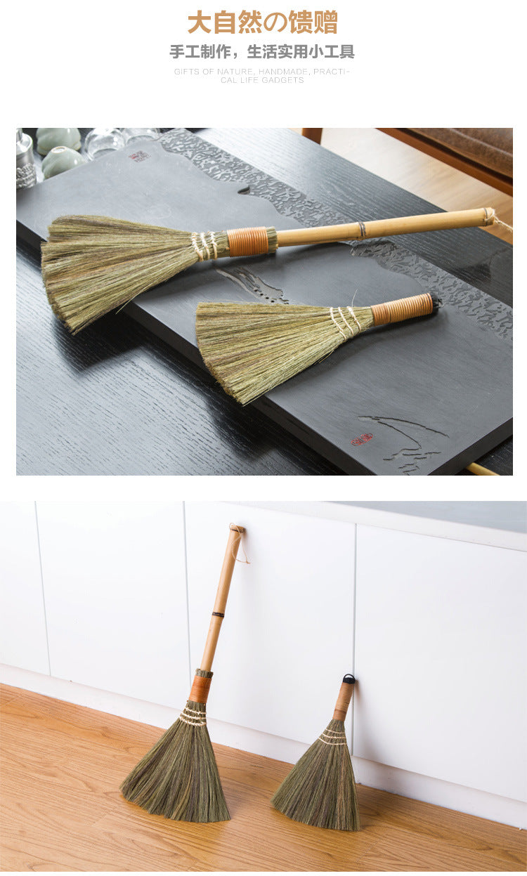 Wood Floor Sweeping Broom Soft Hair Fur Household Floor Cleaning Tools Manual Archaize Broom Sweeper Straw Manual Soft Sweeping