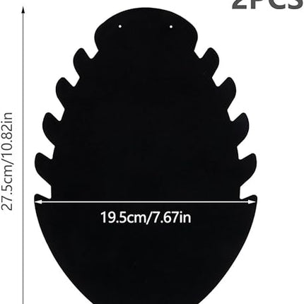 Rairsky - Lot de 2 présentoirs à bijoux en velours - E-menage