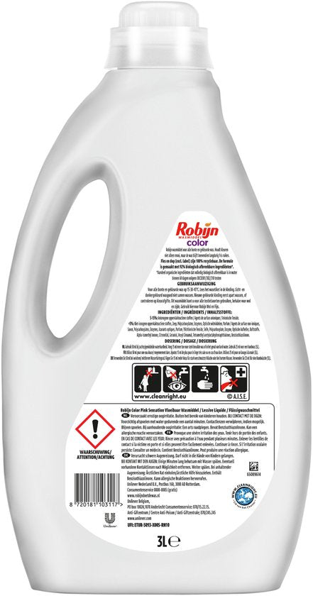 Robijn Color Pink Sensation Liquid 3L - E-menage