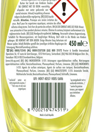 Liquide Vaisselle Dreft MaxPower Citron Liquide - 8x 450ML - Pack de 8 - E-menage