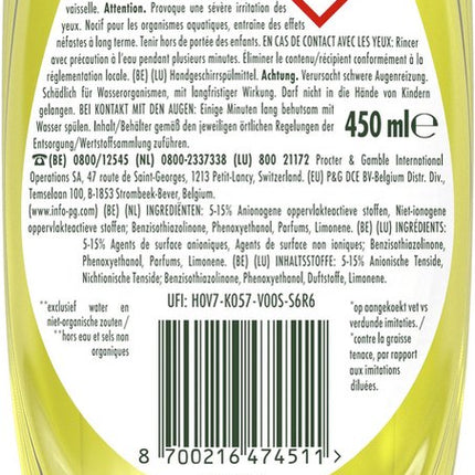 Liquide Vaisselle Dreft MaxPower Citron Liquide -  8x 450ML - Pack de 8
