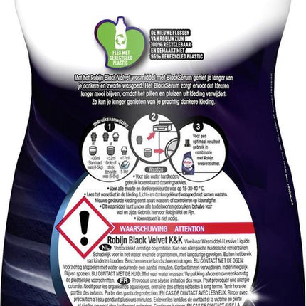 Détergent liquide Robijn Klein & Powerful Black Velvet - Pack de 2 - E-menage