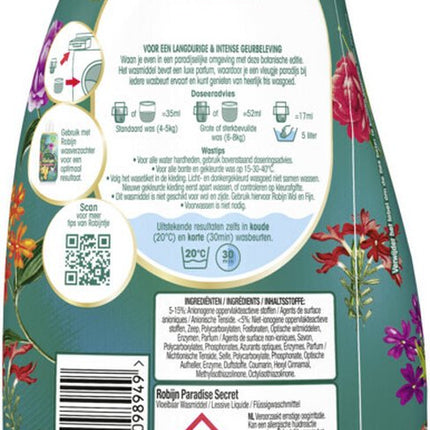 Robijn Klein & Powering Collections - Détergent liquide Secret Color Paradise - Pack de 6 - E-menage