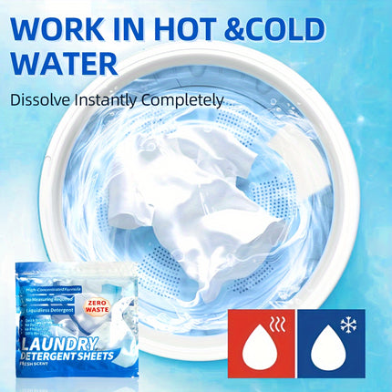 Ultra-Concentrated Laundry Detergent Sheets - 240/300/360pcs, Sustainable & Plastic-Free, Powerful Stain Removal, Perfect for Home, Dorm, Travel & Hotels