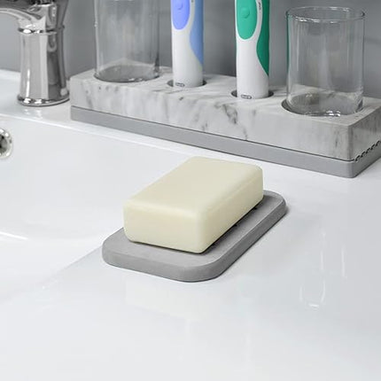 Linkidea - Lot de 2 porte-savon en diatomite - E-menage