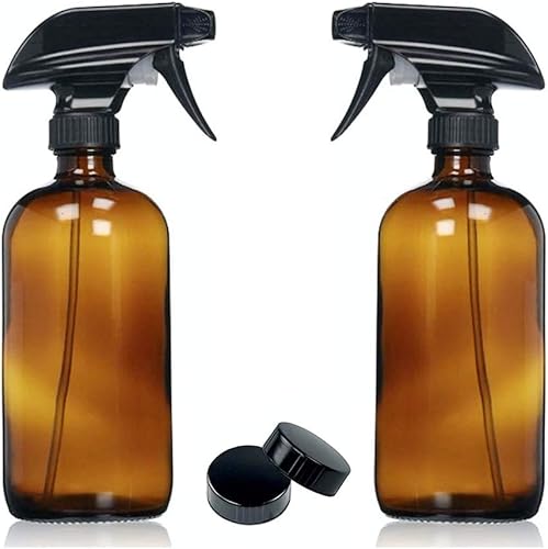 Flacon pulvérisateur en verre ambré - E-menage