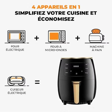 Ksiope - Friteuse à Air   1400W ,  4.5L  nouvelle génération