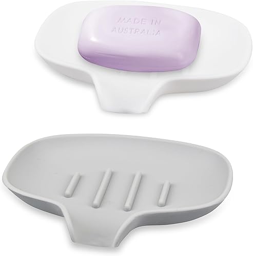 Fikiro Lot de 2 porte-savon en silicone - E-menage