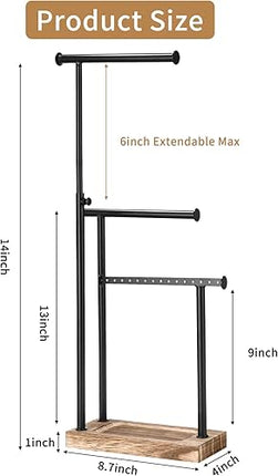 Azyvum - Présentoir à bijoux en bois et métal