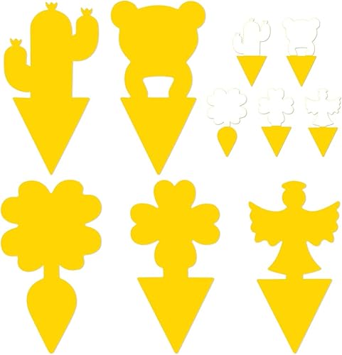 Lot de 50 pièges adhésifs autocollants jaunes - E-menage