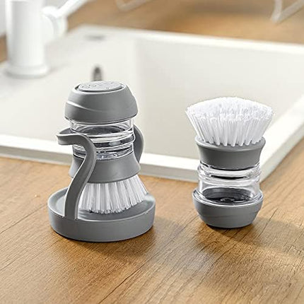 Kitchen Dish Brush with Liquid Dispenser