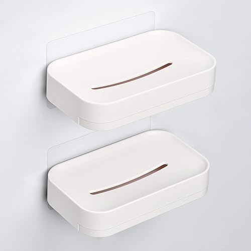 YOHOM Lot de 2 Porte-Savons Adhesif Salle de Bain - E-menage